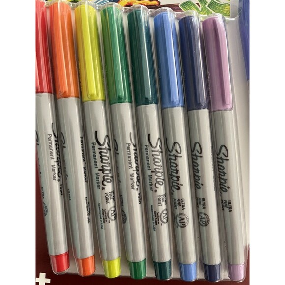 NEW Sharpie Permanent Markers Fine & Ultra Fine Point Assorted Colors 21 Count - Picture 4 of 4
